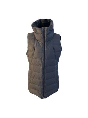 Eileen Fisher Slate Gray Quilted Down-Filled Puffer Vest